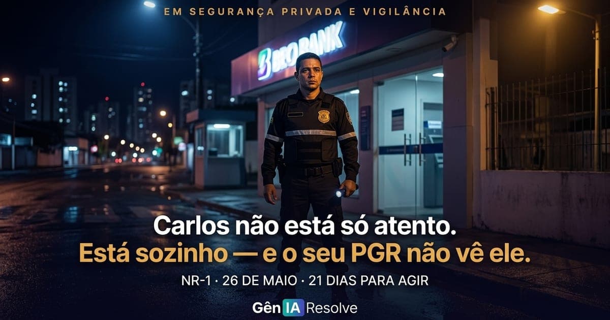 NR-1 em segurança privada: o setor onde o cliente vai cancelar o contrato antes do MTE multar você